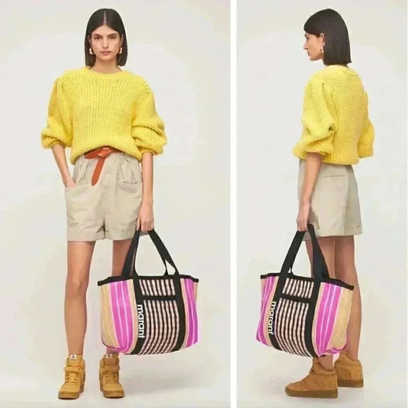 NEW Isabel Marant Etoile Pleane Wool Blend Knit Sweater in Yellow Relaxed Fit - Picture 1 of 10